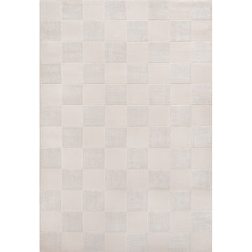 Modern Geometric Checkerboard High-Low Area Rug